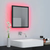 Stella Homewares LED Bathroom Mirror High Gloss Black 40x8.5x37 cm Acrylic