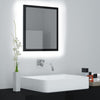 Stella Homewares LED Bathroom Mirror High Gloss Black 40x8.5x37 cm Acrylic
