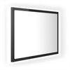 Stella Homewares LED Bathroom Mirror High Gloss Black 60x8.5x37 cm Acrylic