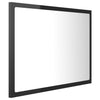 Stella Homewares LED Bathroom Mirror High Gloss Black 60x8.5x37 cm Acrylic