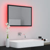 Stella Homewares LED Bathroom Mirror High Gloss Black 60x8.5x37 cm Acrylic