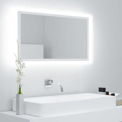 Stella Homewares LED Bathroom Mirror White 80x8.5x37 cm Acrylic