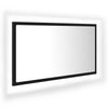 Stella Homewares LED Bathroom Mirror Black 80x8.5x37 cm Acrylic