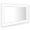 Stella Homewares LED Bathroom Mirror High Gloss White 80x8.5x37 cm Acrylic