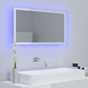 Stella Homewares LED Bathroom Mirror High Gloss White 80x8.5x37 cm Acrylic