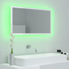 Stella Homewares LED Bathroom Mirror High Gloss White 80x8.5x37 cm Acrylic