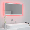 Stella Homewares LED Bathroom Mirror High Gloss White 80x8.5x37 cm Acrylic