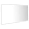 Stella Homewares LED Bathroom Mirror High Gloss White 80x8.5x37 cm Acrylic