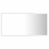 Stella Homewares LED Bathroom Mirror High Gloss White 80x8.5x37 cm Acrylic