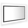 Stella Homewares LED Bathroom Mirror High Gloss Grey 80x8.5x37 cm Acrylic