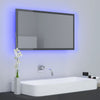 Stella Homewares LED Bathroom Mirror High Gloss Grey 80x8.5x37 cm Acrylic