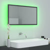 Stella Homewares LED Bathroom Mirror High Gloss Grey 80x8.5x37 cm Acrylic
