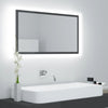 Stella Homewares LED Bathroom Mirror High Gloss Grey 80x8.5x37 cm Acrylic