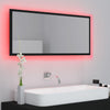 Stella Homewares LED Bathroom Mirror Black 100x8.5x37 cm Acrylic