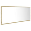 Stella Homewares LED Bathroom Mirror Sonoma Oak 100x8.5x37 cm Acrylic