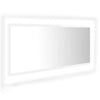 Stella Homewares LED Bathroom Mirror High Gloss White 100x8.5x37 cm Acrylic