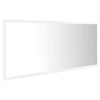 Stella Homewares LED Bathroom Mirror High Gloss White 100x8.5x37 cm Acrylic