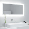 Stella Homewares LED Bathroom Mirror High Gloss White 100x8.5x37 cm Acrylic