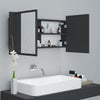 Stella Homewares LED Bathroom Mirror Cabinet Grey 90x12x45 cm Acrylic