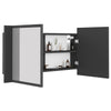Stella Homewares LED Bathroom Mirror Cabinet Grey 90x12x45 cm Acrylic