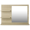 Stella Homewares Bathroom Mirror Sonoma Oak 60x10.5x45 cm Engineered Wood