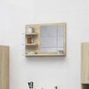 Stella Homewares Bathroom Mirror Sonoma Oak 60x10.5x45 cm Engineered Wood