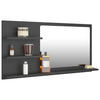 Stella Homewares Bathroom Mirror Grey 90x10.5x45 cm Engineered Wood