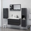Stella Homewares Bathroom Mirror Grey 90x10.5x45 cm Engineered Wood