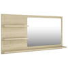 Stella Homewares Bathroom Mirror Sonoma Oak 90x10.5x45 cm Engineered Wood
