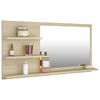 Stella Homewares Bathroom Mirror Sonoma Oak 90x10.5x45 cm Engineered Wood