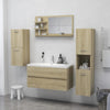 Stella Homewares Bathroom Mirror Sonoma Oak 90x10.5x45 cm Engineered Wood