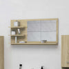 Stella Homewares Bathroom Mirror Sonoma Oak 90x10.5x45 cm Engineered Wood