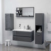 Stella Homewares Bathroom Mirror High Gloss Grey 90x10.5x45 cm Engineered Wood