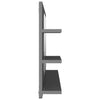 Stella Homewares Bathroom Mirror High Gloss Grey 90x10.5x45 cm Engineered Wood