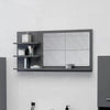 Stella Homewares Bathroom Mirror High Gloss Grey 90x10.5x45 cm Engineered Wood
