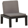 Stella Homewares Garden Lounge Chair with Cushion Plastic Grey