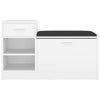 Stella Homewares Shoe Bench White 94.5x31x57 cm Engineered Wood