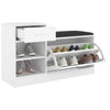 Stella Homewares Shoe Bench White 94.5x31x57 cm Engineered Wood