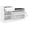 Stella Homewares Shoe Bench White 94.5x31x57 cm Engineered Wood
