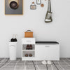 Stella Homewares Shoe Bench White 94.5x31x57 cm Engineered Wood