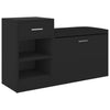 Stella Homewares Shoe Bench Black 94.5x31x57 cm Engineered Wood
