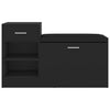 Stella Homewares Shoe Bench Black 94.5x31x57 cm Engineered Wood