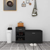Stella Homewares Shoe Bench Black 94.5x31x57 cm Engineered Wood