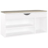 Stella Homewares Shoe Bench with Cushion White 104x30x49 cm Engineered Wood