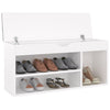 Stella Homewares Shoe Bench with Cushion White 104x30x49 cm Engineered Wood
