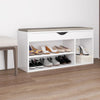 Stella Homewares Shoe Bench with Cushion White 104x30x49 cm Engineered Wood