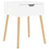 Stella Homewares Bedside Cabinet White 40x40x56 cm Engineered Wood