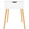 Stella Homewares Bedside Cabinet White 40x40x56 cm Engineered Wood