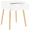 Stella Homewares Bedside Cabinet White 40x40x56 cm Engineered Wood