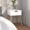Stella Homewares Bedside Cabinet White 40x40x56 cm Engineered Wood